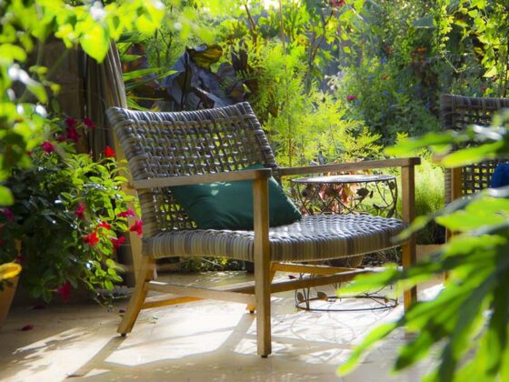 PLANTS AROUND THE OUTDOOR SITTING AREA